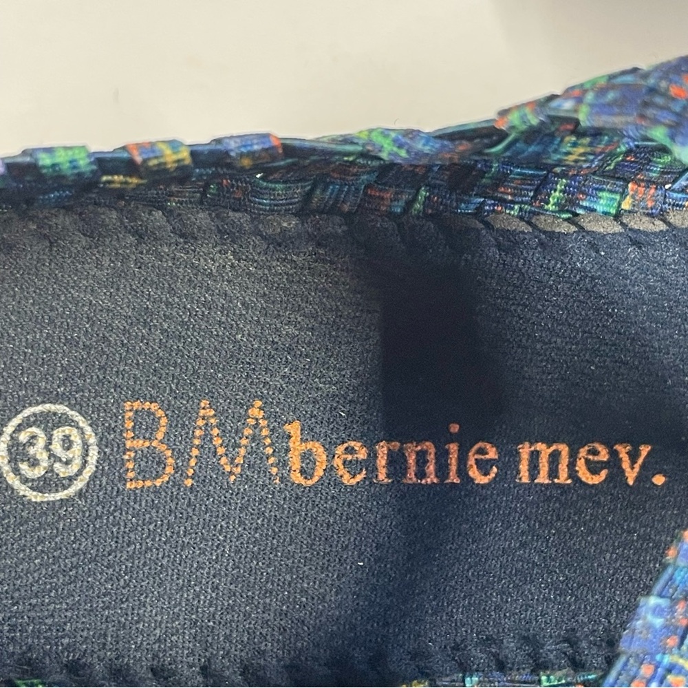 Bernie Mev Multicolored Woven peep Toe Mary Jane Platform Shoes EU Size 39 - Picture 2 of 9